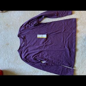 Purple long sleeve t-shirt